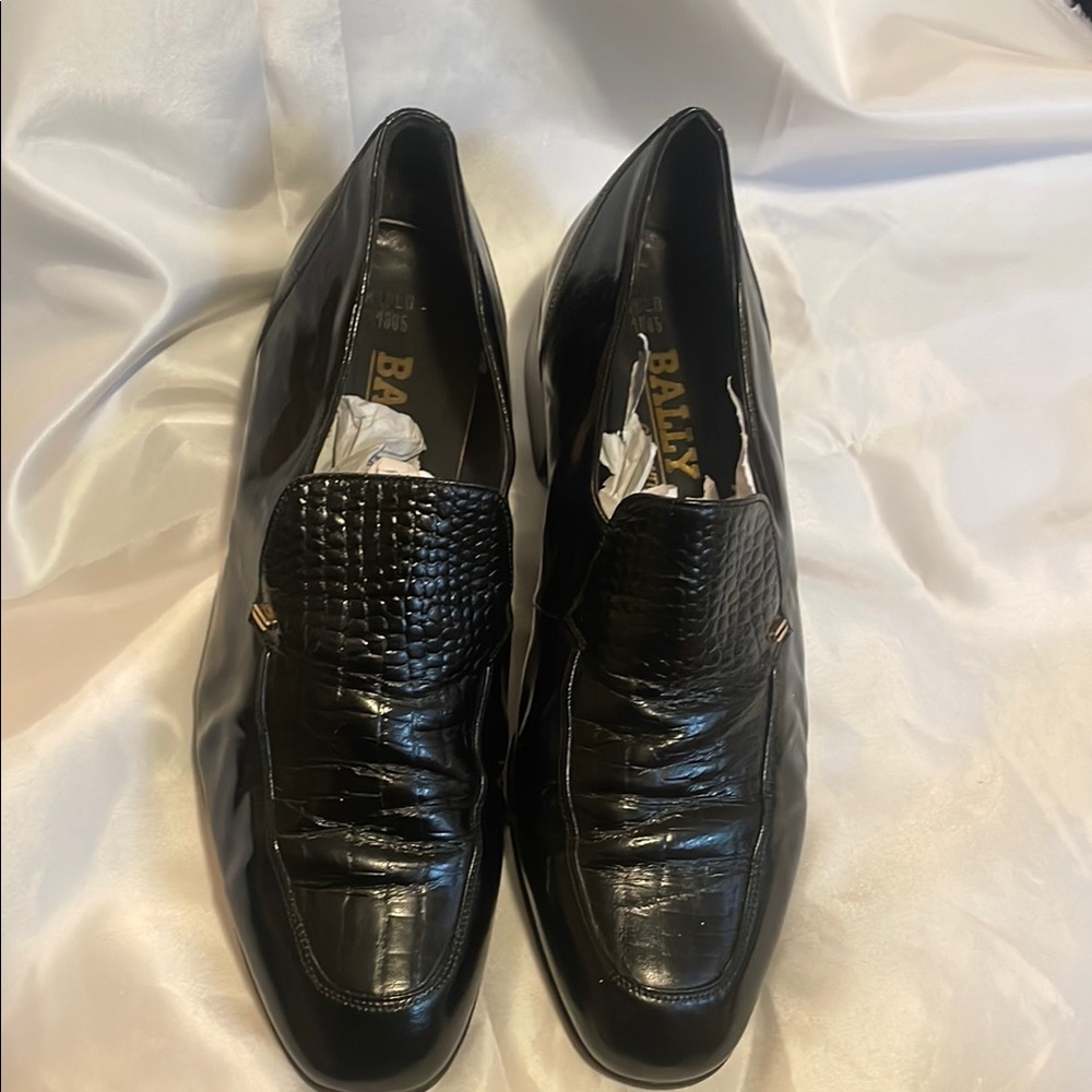 Bally Men's Black Leather Loafers. RTOLO 1005. Size 9.5